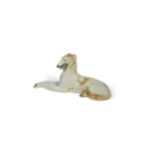 A Herend model of a recumbent Borzoi,