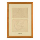 § § Duncan Grant (British 1885-1978) Two studies of female nudespencil, framed as one20 x 13cm and