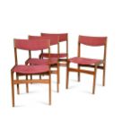 Erik Buch (1923-1982), a set of four Danish teak dining chairs,