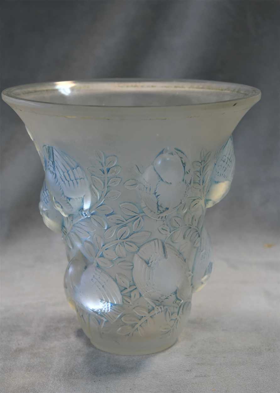 Saint-Francois, an R. Lalique opalescent glass vase, circa 1930, - Image 6 of 7