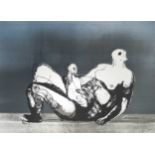 § § Henry Moore OM, CH, FBA (British 1898-1986) Reclining Mother and Child with Blue