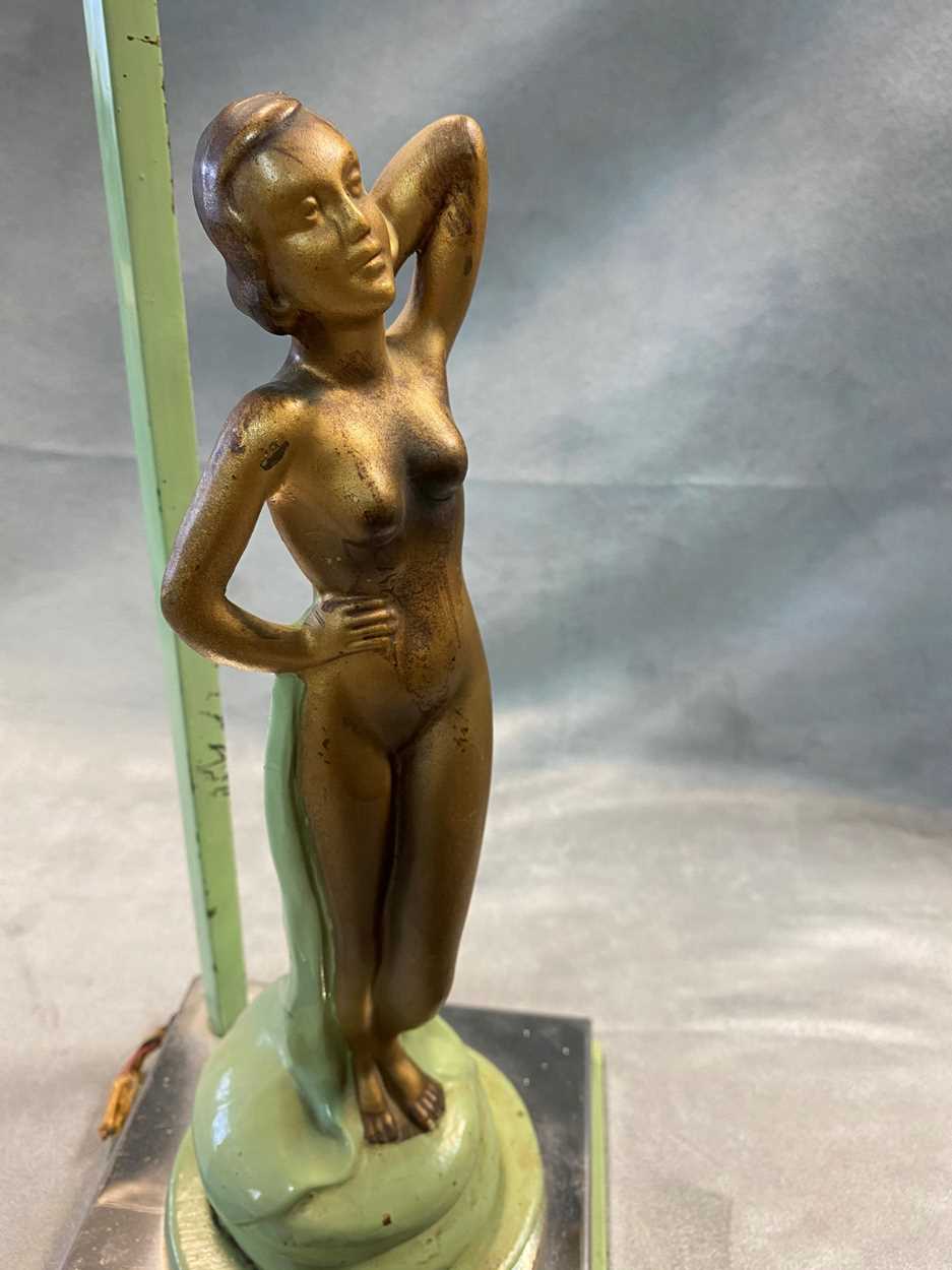 An Art Deco figural table lamp, - Image 3 of 6