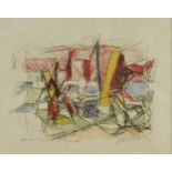 § Jacques Villon (French 1875-1963) Untitled abstractsigned 'Villon' (lower right); indistinctly