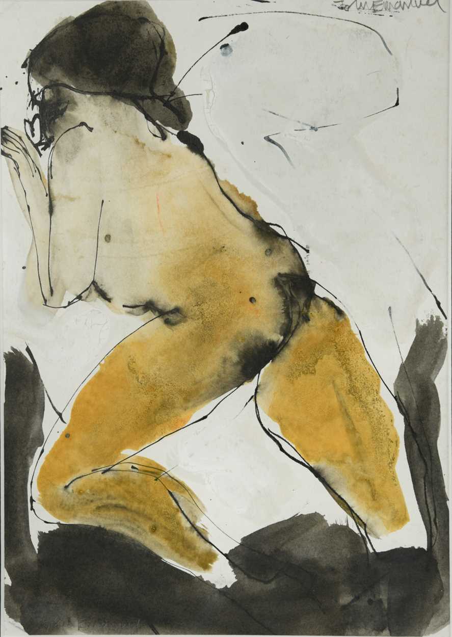 § John Emanuel (British 1930-) Reclining Nudesigned 'JohnEmanuel' (lower right)watercolour and ink24 - Bild 2 aus 10