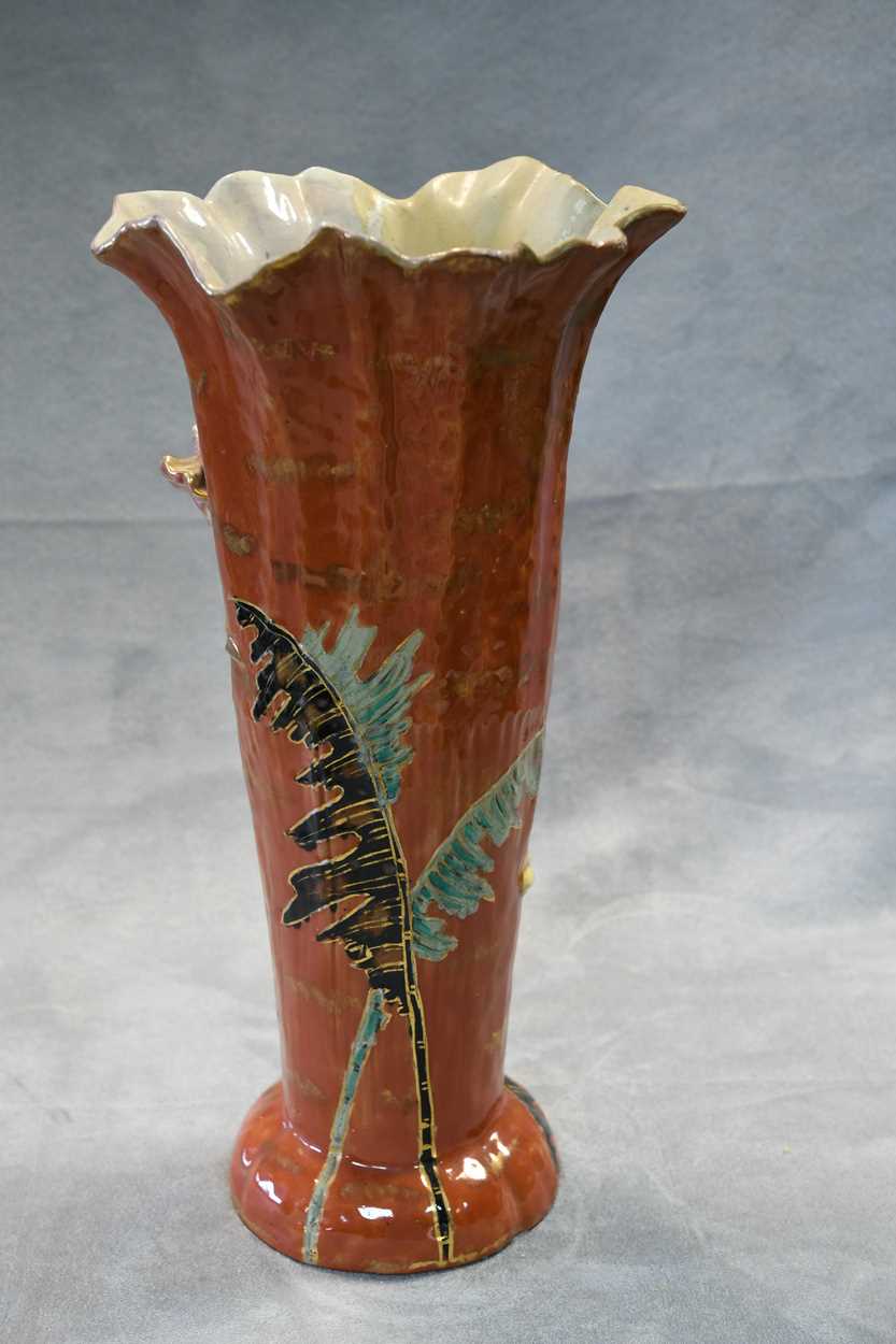 Emile Gallé (French, 1846-1904), an Art Nouveau faience vase, - Image 7 of 9