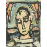 § Georges Rouault (French 1871-1958) Tête de Jeune Fille, 1939lithograph, printed by Mourlot in
