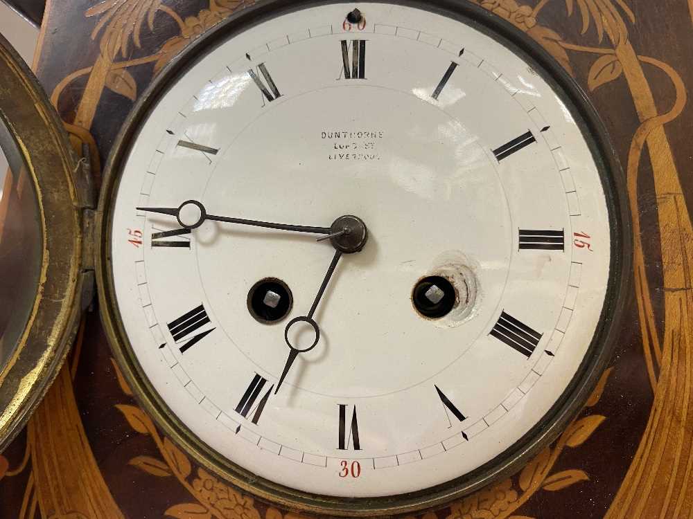 An Art Nouveau inlaid mahogany mantle clock, - Image 8 of 14