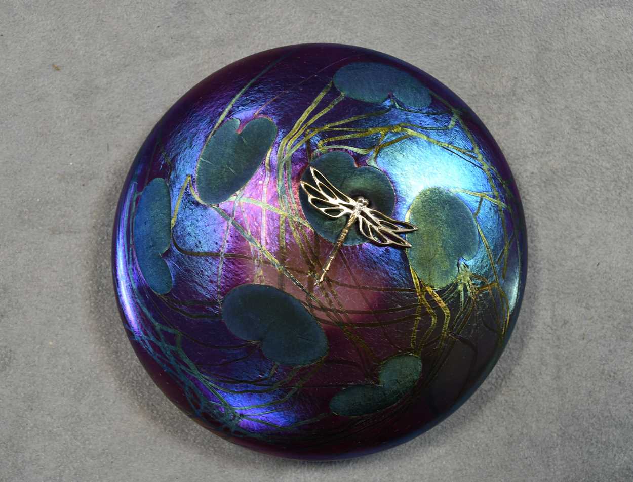 Five John Ditchfield iridescent glass paperweights, - Image 14 of 21