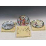 Three Chinese hand painted plates (3)