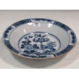 A Delft blue and white bowl, 34cm diameter