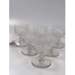 A set of six Regency small cut glasses (6)Condition report: Chips to bases throughout and collection