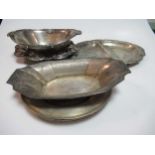 A collection of American metalware silver dishes, stamped 'Sterling', 31.9ozt gross (6)