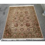 A modern Chinese wool carpet with floral decoration 375 x 267cm