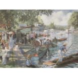 Sherree Valentine Daines, Henley Regatta, signed in pencil, limited edition print, 36.5 x 52cm