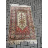 A Persian silk prayer rug,