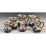 Various Allertons staffordshire jugs (6)