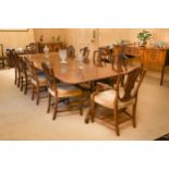 A matched set of twelve mahogany dining chairs,