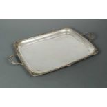 A George V silver two handled tray,