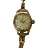 Omega - A gold-plated 'Seamaster' wristwatch, on a later 9ct gold bracelet,