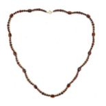 A modern garnet necklet,