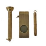 A trio of gentleman's 9ct gold accoutrements,