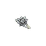 A diamond cluster ring,