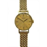 IWC - An 18ct gold wristwatch on a later 9ct gold bracelet,
