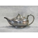 A William IV silver teapot,