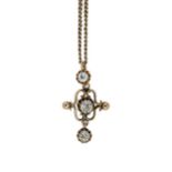An Edwardian diamond pendant and chain,