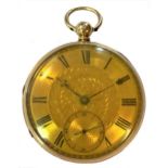 James Watson, Aberdeen - A Victorian 18ct gold open-faced pocket watch,