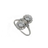 A double cluster diamond ring,