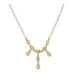 A 9ct gold and citrine centrepiece necklet,