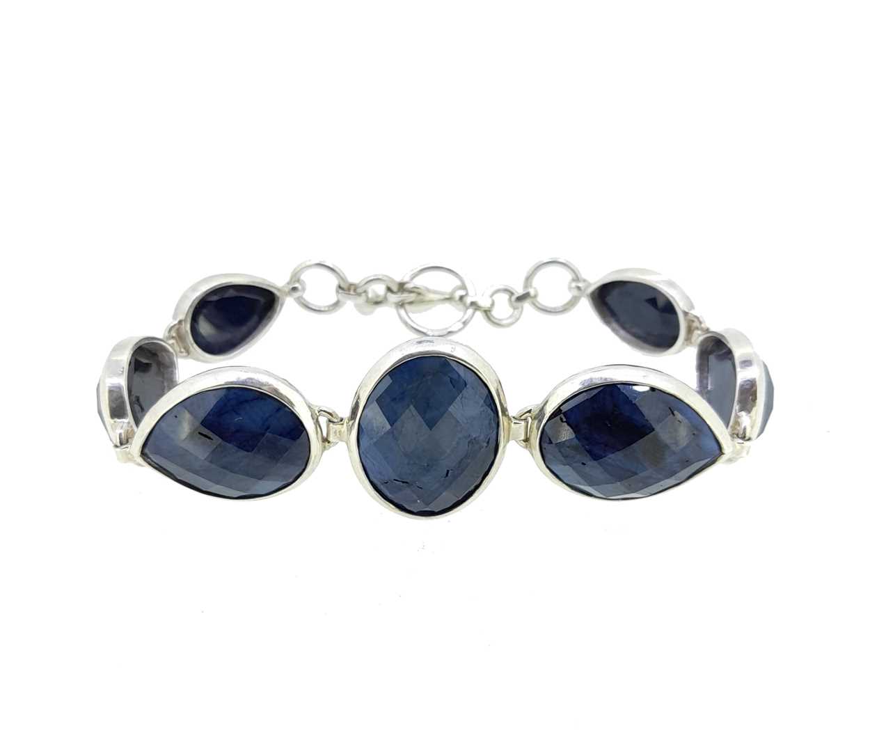 A modern sapphire set bracelet,