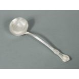 A Victorian silver soup ladle,