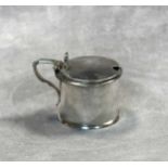 A Victorian silver drum mustard,