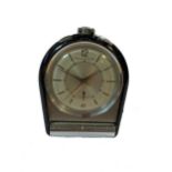 Jaeger-LeCoultre - A rare steel 'Memovox' pendant watch/clock with alarm,