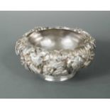 A late 19th century Japanese metalwares silver bowl,