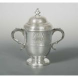 A George II silver trophy cup and cover,