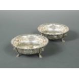 A pair of Victorian silver bon bon dishes,