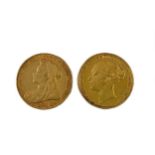 Two Victorian sovereigns,