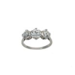 A diamond three stone ring,