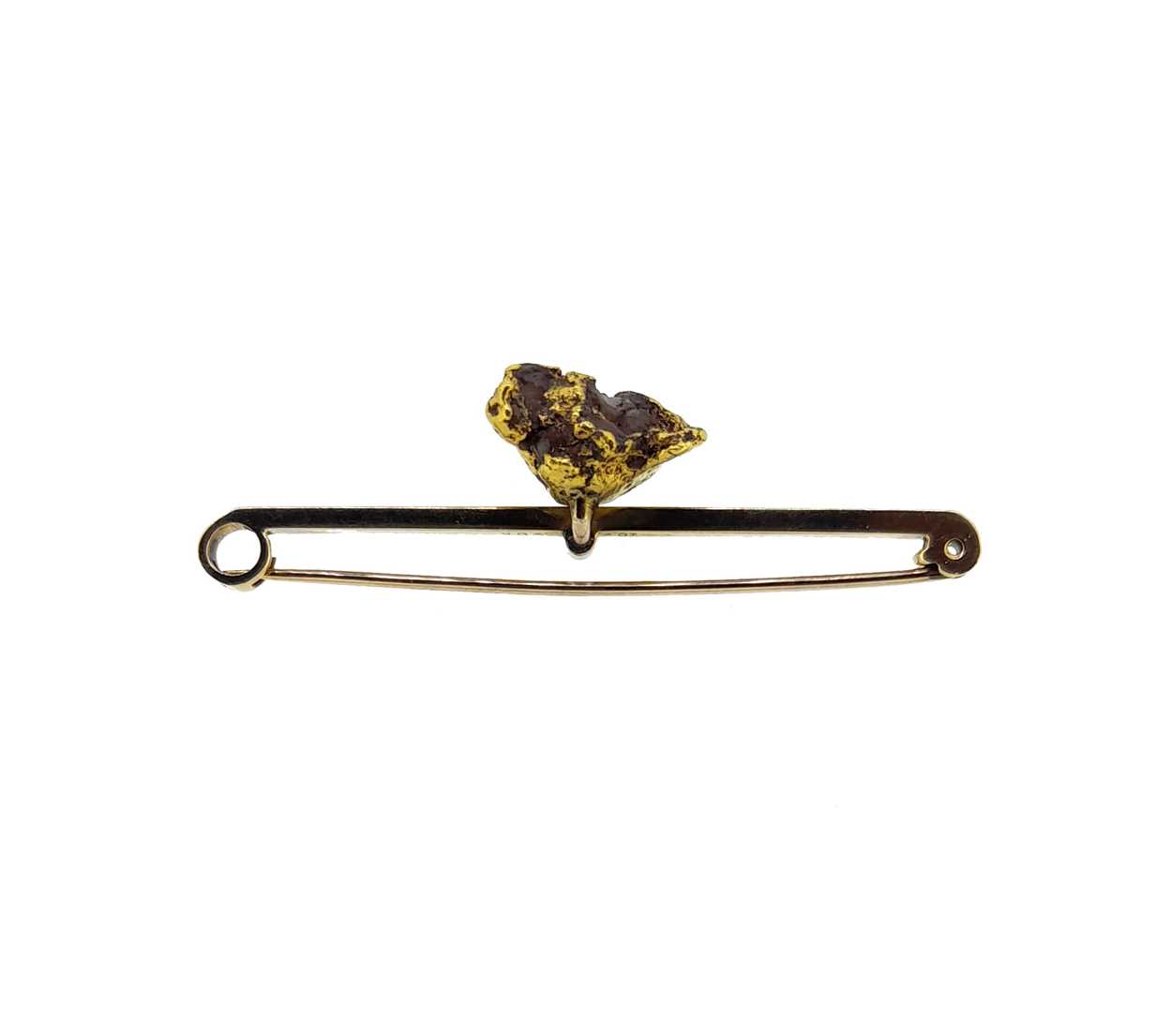 A gold nugget bar brooch, - Image 2 of 2