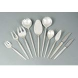 A 99 piece set of 20th century Danish metalwares silver cutlery and flatware,