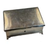 A George V silver jewellery casket,