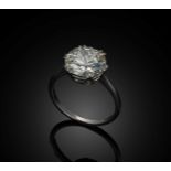 An impressive diamond solitaire ring,