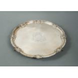 A George III 18th century silver salver,