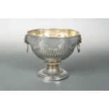 A Victorian silver punch bowl,