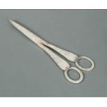 A pair of Victorian silver grape scissors,