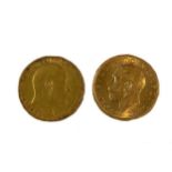 Two 'King's head' sovereigns,