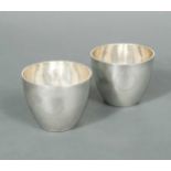 York - A pair of rare George IV silver tumbler cups,